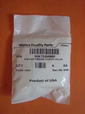 4 pk WATERS HPLC Cartridge Check Valve WAT024960 NOS CTS-A057