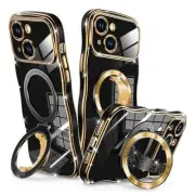for iPhone 15 Case with Soft Silicone Grip and O-Ring Stand Compatible with
