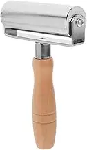 DOITOOL Heavy Duty Leather Press Roller with Wooden Handle Ergonomic Leather Edge Tool for Seam Smoothing and Flattening and Enhanced Bonding