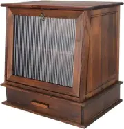 Wooden Bread Box for Kitchen Countertop Double Layer Storage wooden