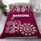 Bedding Set Maroons Simple Indigenous Doona/Duvet Cover Single Double Queen King