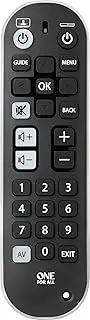 One For All Zapper+ Universal TV Remote Control - Control of 3 Devices - TV/Smart TV Set Top Box and Audio Devices - Large Buttons - Guaranteed to Work with All Manufacturer Brands - URC6820