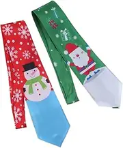 Amosfun Decorative Tie Set Christmas Tie Decor Kids Christmas Bag Festive Pattern Random Style