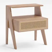 Rattan Cane Bedside Table