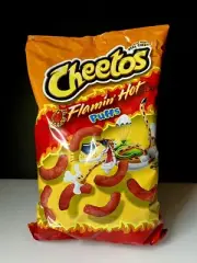 Brand New Exclusive Cheetos Flamin Hot Puffs Real Cheese Snack Hot (1 Bag)