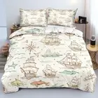 Draw Sailboat Duvet Cover Full Size Cute Whale Bedding Set Dolphin Compass Bed