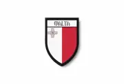 PATCH PATCHES EMBLEM IRON ON GLUE PRINT FLAG world crest malta