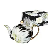 Ashdene 1100ml Dark Florals White Dahlia Teapot w/ Lid/Stainless Steel Infuser