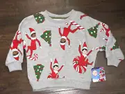 Elf On The Shelf Toddler Boys Sweatshirt Christmas Shirt Sz 18 Months New NWT