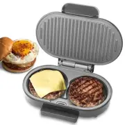 Double Mini Grill Maker, Breakfast Sandwich Maker, Burger Press Patty Maker, ...