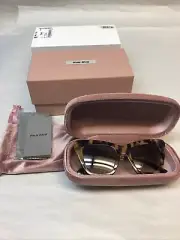 Miu Miu SMU 01WS 50-20-140 2N Light Havana/Grey Shaded 7S0-0A7 Sunglasses NEW
