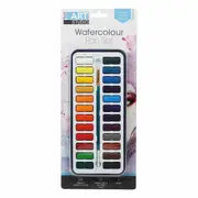 The Art Studio Watercolour Painting Tin Set with Brush 24 Pack