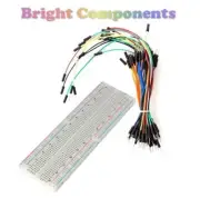 Solderless Prototype Breadboard (830 Points) + 65 Jumper Wires - Electronics