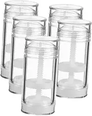 Healeved Travel Size 5pcs Plastic Containers Sealing for Antiperspirant Leakproof
