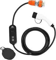 Wall Mountable Type 2 EV Charger for Electric Cars 7kW 32A 5M Optional Current Charging Setting Charging Cable with LCD Display