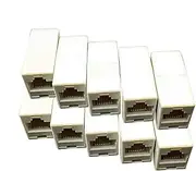 Rj45 Coupler - Female to Female Rj45 Coupler,Modular Plug 10x Network Cable Connector for Solid Wire and Standard