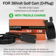 ELEUPFS 36V/18A Smart Battery Charger for EZ-GO TXT 36V Golf Carts
