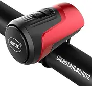 Blelsa Electric Bike Bell, 125Db Anti-Theft Alarm Loud Electric Bike Horn for Adults with 1 Sound Modes USB Rechargeable Battery Bicycle Horn for MTB/BMX//Road Cycling Red