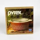 Vintage Pyrex 1 1/2 qt Covered Round Casserole Dish Woodland 484-6 Corning NOS