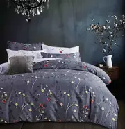 Rhine Quilt/Doona/Duvet Cover Set (King Size) Grey White