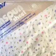 Vtg King Size Fitted Sheet Fieldcrest Fine Combed Percale Floral New Old Stock