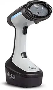 Swan SI12022N Portable Garment Steamer, Lightweight, Jet Steam, Cloth Friendly Ceramic Coated Steam Panel, Removes Bacteria and Odours, 1500W, 300ml Water Tank, 25 g Steam Rate, Black