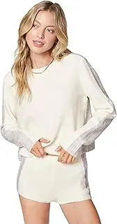 [florence by mills] Women's Bright Like Color Tipped Pullover Sweater