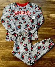 NEW-Disney-Kids SZ: 7/8-Mickey Mouse- 2pc Christmas/Holiday Family Pajama PJ’s
