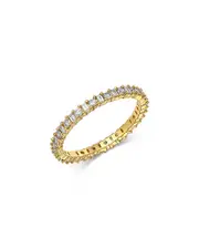 Bloomingdale's Fine Collection Diamond Round & Baguette Eternity Band in 14K Yellow Gold, 0.60 tcw
