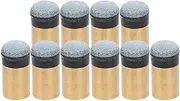 10 Pieces Universal Snooker/Pool Cue Tips Screw on Type Copper for Adults, or Tools Required