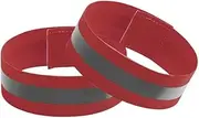 2X Reflective Bands Arm Belt Armband Strap Adjustable Wristband Reflector High Visibility Night Walking Running Fishing, Red/4CM