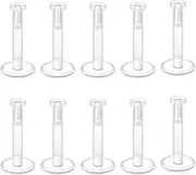 [Funseedrr] Clear Lip Labret Rings Studs Retainer 16G 6mm 8mm 10mm Acrylic Bioflex Nose Tragus Helix Cartilage Daith Piercing Hoops Bars