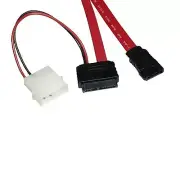 12 in Slim-line SATA Data Power Cable Adapter 26AWG 7+6 13 Pin Molex PC Notebook