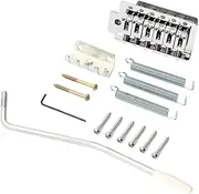 NOLITOY 6 String Silver Single Tremolo Bridge System for String Electric Guitar Accessories Screw in Arm Compatible with Right Handed Models
