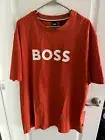 NWT Hugo Boss Men Tiburt Orange T-Shirt Short Sleeve Crew Neck Size 3XL 50507806