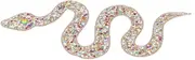 DOITOOL Handmade Rhinestone Snake Applique Sparkling Beaded Patches for DIY Accessories Jackets Clothes Hats Durable Sequin Patches for Unique Fashion Highlights
