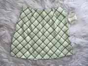 NWT ALTAR'D STATE MINT GREEN CHECKERS PLAID SKIRT WOMENS S SMALL SLATE MINI