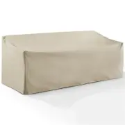 Crosley Furniture Polyester Outdoor Fabric Sofa Cover in Tan