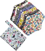UTHCLO Reusable Menstrual Pads Set 7pcs Bamboo Sanitary Napkins 1pc Bag Period Pads for Women