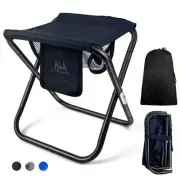 Upgraded 13 Inch Portable Folding Camping Stool with Side Pocket Mesh Pocket ...