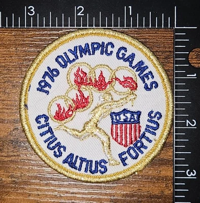 Authentic 1976 Vintage Olympic Games USA Olympics Citius Altius Fortius Patch