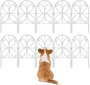 Tuxuseo Garden Fence, Pack of 10 Animal Protection Fence for Dogs, Sturdy Lawn Edging, Weather-Resistant, Garden Design, Outdoor Decoration, Temporary Border