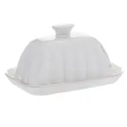 Ladelle Marguerite Stoneware Butter Serveware Dish 17x11.5x10cm White