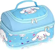 Roffatide Anime Cinnamoroll Lunch Bag for Man Woman Leakproof Lunch Box Large Compartment Lunch Container Tote for Work Travel Blue, LYB11501N