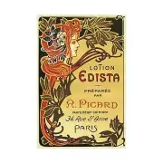 1910 French Art Nouveau Poster - Lotion Edista A. Picard Paris Perfume Chemist