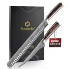 Sunnecko 2PCS BBQ Carving Knives Set High Carbon Stainless Steel Slicing Knife