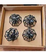 Christian Lacroix Spider Web Halloween Napkin Rings - Set of 4