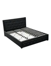 [Artiss] Tiyo Gas Lift Bed Frame in Black