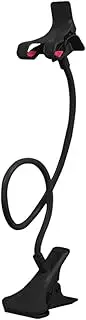 Phone Holder Gooseneck, Long Arm Headboard Bedside Lazy Bracket, Bed Bracket Clamp Stand Cellphone Clip Multifunctional Use for Gyms Bedroom Kitchen