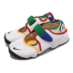 Nike 忍者鞋 Wmns Air RIFT BR 女鞋 白 彩色滾邊 分趾 運動涼鞋 魔鬼氈 休閒鞋 FB8864-112